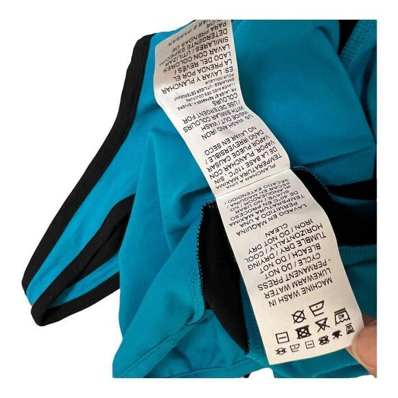 Puma Classic‎ Bodysuit Scoop Back Blue Black Casual Sporty - Picture 10 of 12